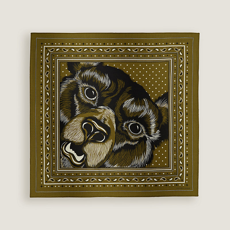 Grrrrr! scarf 65 Bandana - Green | Hermès Macau SAR